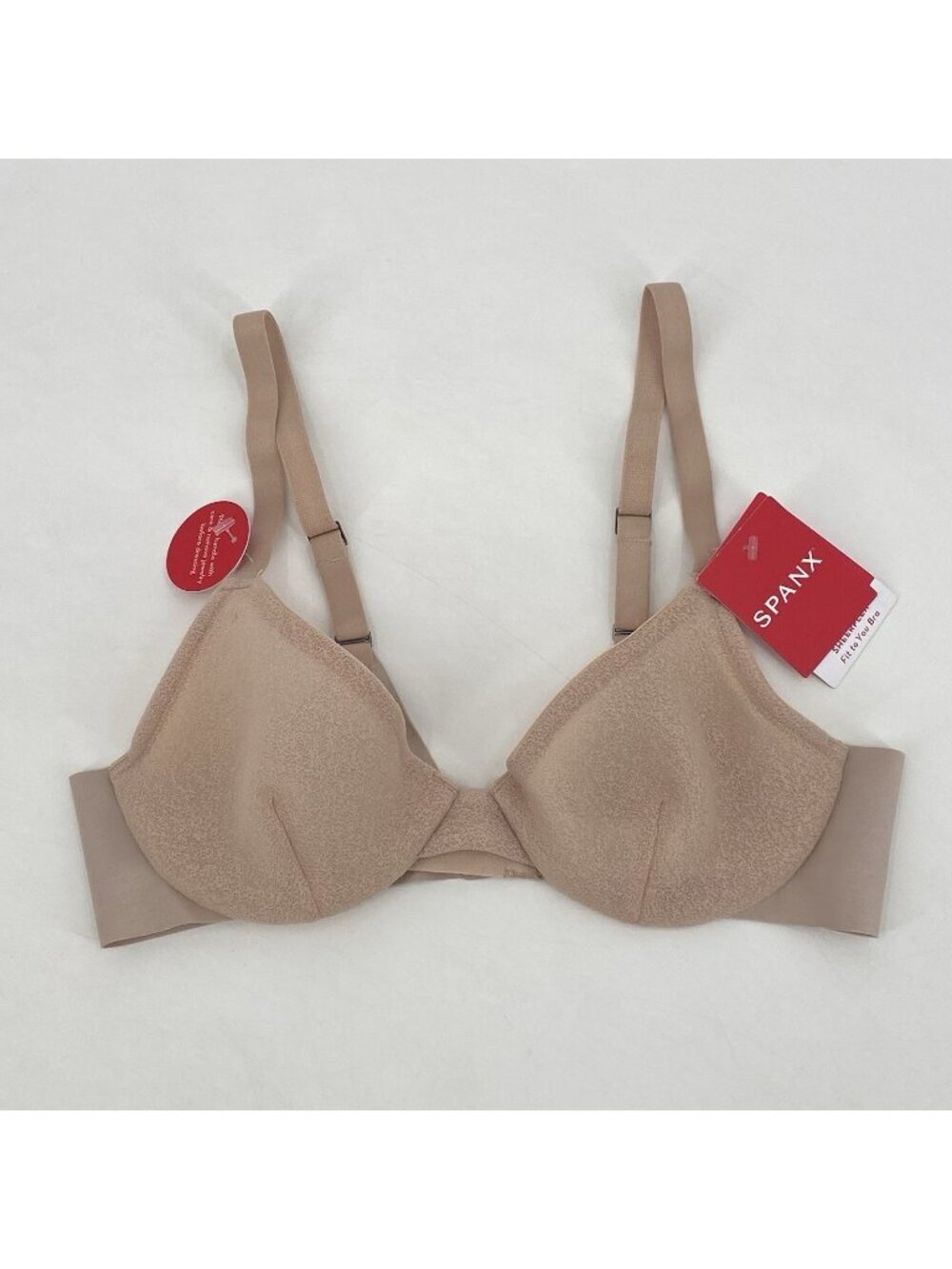 NWT Spanx SheerFlex Fit to You Demi Bra Size XS, Cup A/B/C in Champagne Beige